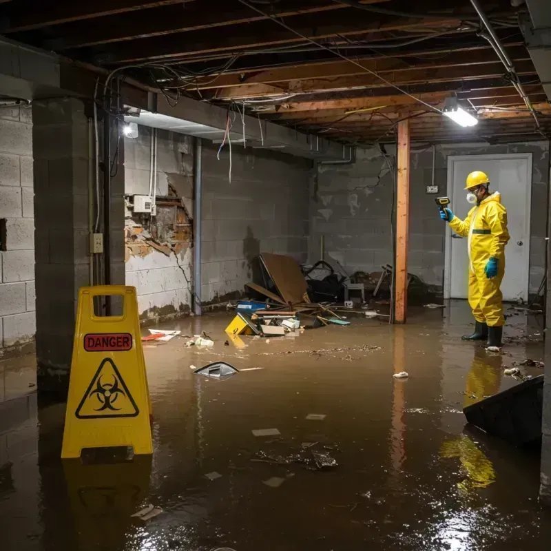 Flooded Basement Electrical Hazard in Easthampton, MA Property